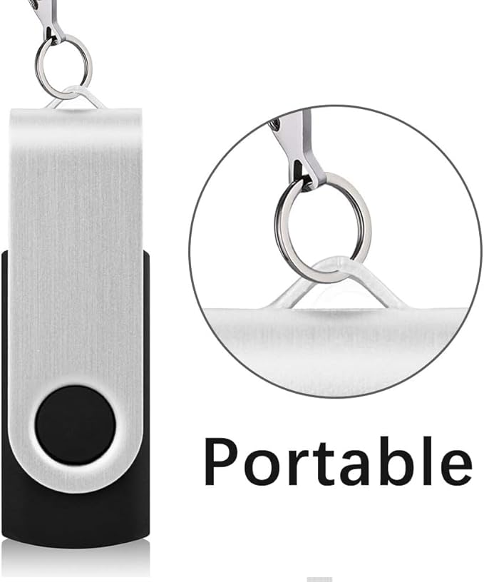 KEXIN 128GB Flash Drive 20 Pack Flash Drive Bulk USB Thumb Drive 128 GB USB Drive USB 2.0 Flash Drive with Led Indicator, Black