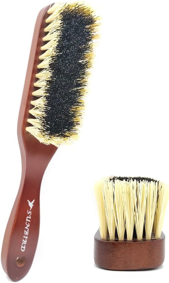 Clothing Brush & Lint Remover for Clothes - for Sweaters, Suits, Cashmere, Wool, Velvet, Suede Jackets - Pet Hair Removal Brush with Natural Solid Wood Handle - Gentle Lint Brush
