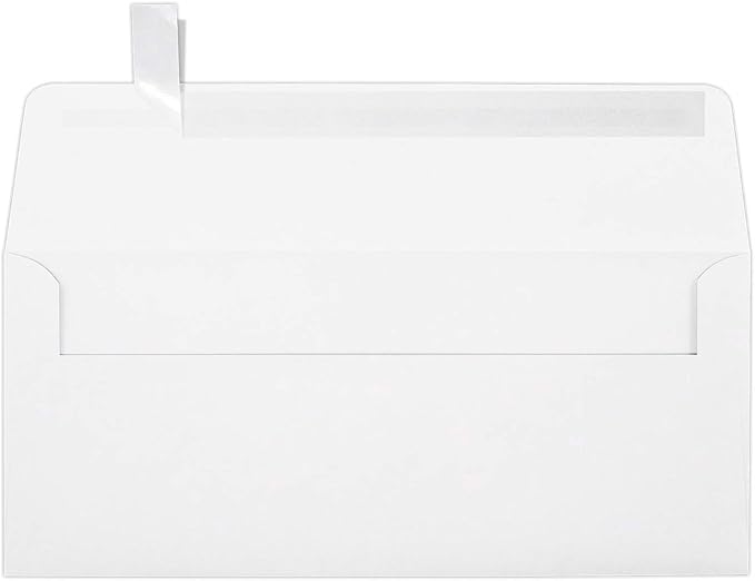 LUXPaper #10 Business Envelopes | Peel & Press | 4 1/8" x 9 1/2" | Hanukkah - White | 80lb. Text | 50 Qty