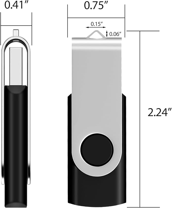 4GB USB Flash Drives 20 Pack 4 GB Thumb Drive TATMOHIK 2.0 USB Drives Bulk 4GB Swivel Design Flash Drive Pack with LED Indicator 4 Gig Jump Drive Pack, USB Stick, Memory Stick, Pen Drive, Black Color