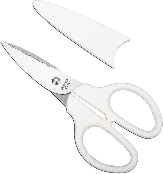 6in Multipurpose Scissors, Comfort Grip, Stainless Steel Sharp Basic Shears for Office Home Household Kitchen School Craft Supplies w/Protective Cover