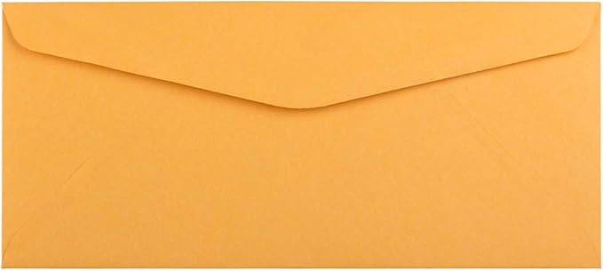 JAM PAPER #10 Business Commercial Envelopes - 4 1/8 x 9 1/2 - Brown Kraft Manila - Bulk 1000/Carton