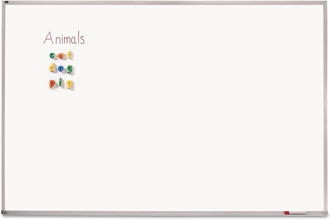 Quartet Magnetic Dry Erase White Board, 8' x 4' Whiteboard, Porcelain Surface Will Not Stain or Ghost, Silver Aluminum Frame (PPA408)