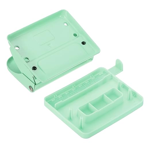 PATIKIL 1/4" 2 Hole Paper Punch, Metal Hole Puncher 8 Sheet Punch Capacity Adjustable Hole Punch for Office and Home Supplies, Green