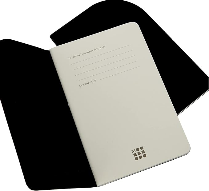 Moleskine Paper Tablet Hard Cover Smart Notebook, Ruled/Lined, Pocket (3.5" x 5.5") Black - Compatible w/ Moleskine Pen+ Ellipse (Sold Separately) & App, Digitize & Organize, Bullet Journal, 56 Pages
