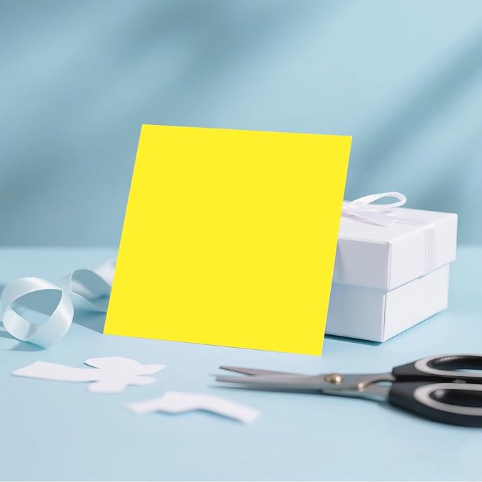 160 Sheets Cardstock Paper 8.5 x 11 Heavyweight Weight 200gsm Yellow Card Stock Paper Printing, Crafts, Invitations | Smooth Printer Cardstock Paper | Bulk Construction Paper DIY & Professional Use