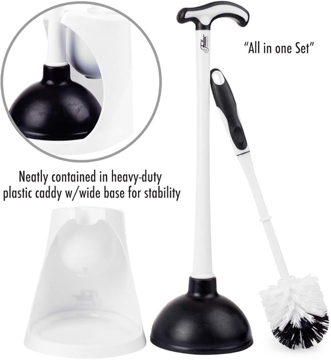 Bowl Brush & Plunger in Caddy Set (x2)