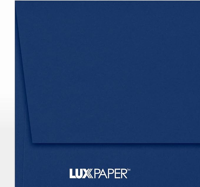 LUXPaper A7 Invitation Envelopes | Peel & Press | 5 1/4" x 7 1/4" | Navy Blue | 80lb. Text | 50 Qty