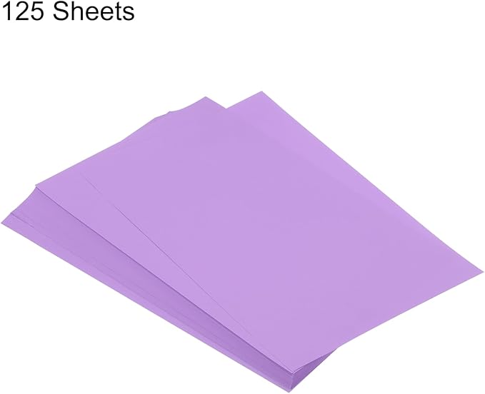 MECCANIXITY 125 Sheets A4 Colored Print Copy Paper 8.5" x 11" Origami Paper Printer Paper 80gsm for Printing, Document Copying, Art Craft, Light Purple