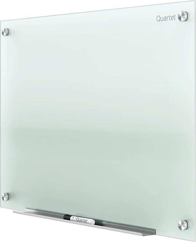 Quartet Glass Whiteboard, Non-Magnetic Dry Erase White Board, 4' x 3', Frosted Surface, Infinity (G4836F)