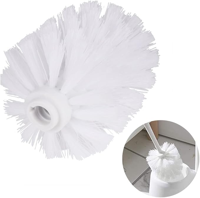 2Pcs Toilet Brush Replacement Head Cleaning Tool, Suitable for Brush rods with a Diameter of 12mm, White
