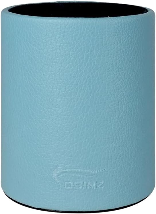 Pen Pencil Holder Cup Container PU Leather Desk Organizer Stand Decor Brush Scissor Holder Decoration Office Desk Home School