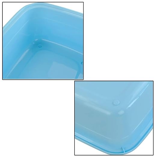 3-Pack 16 Quart Large Plastic Wash Basin, Rectangle Dish Pan, Blue