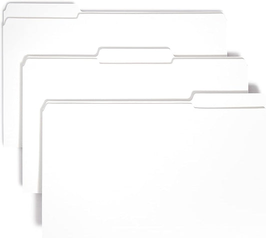 Smead File Folder, Reinforced 1/3-Cut Tab, Legal Size, White, 100 per Box (17834)