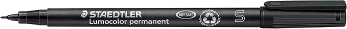 STAEDTLER Lumocolor Universal Pen, Felt Tip, Permanent Marker, Box of 8 Assorted Color Pens, 0.4mm 313 WP8