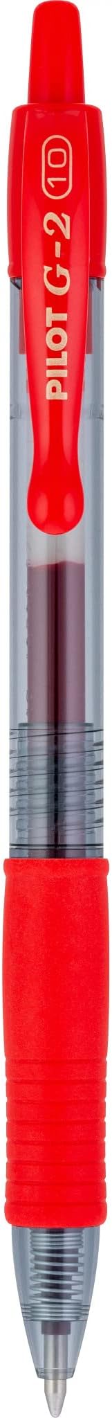 Pilot G2 Premium Gel Roller Pens, Bold Point 1 mm, Red Pens, Pack of 14 - Ideal for School, Journaling & Office Writing