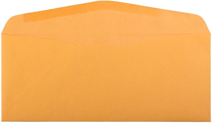 JAM PAPER #14 Envelopes - 5 x 11 1/2 - Brown Kraft Manila - 50/Pack