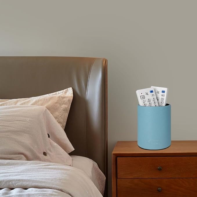 Pen Pencil Holder Cup Container PU Leather Desk Organizer Stand Decor Brush Scissor Holder Decoration Office Desk Home School