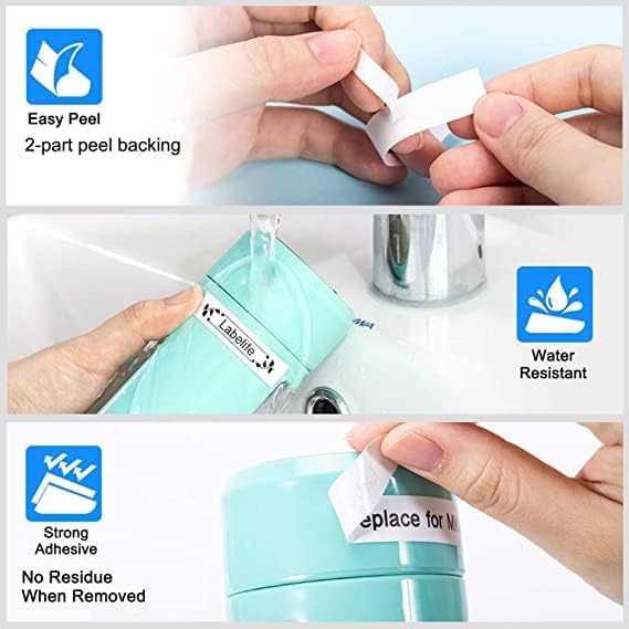 8 Pack Labelife M-K231 Compatible Label Tape Replacement for Brother P Touch M Tape M231 MK231 M-231 M-K231S 12mm 0.47 Inch, for Brother PTouch PT-M95 PT-85 PT-75 PT-65 Label Makers, Black on White