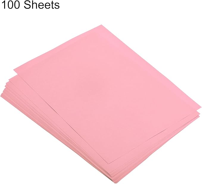 MECCANIXITY 100 Sheets Colored Copy Paper 8.3 x 5.8 Inch Printer Paper 80gsm Light Pink for Office Printing, Document Copying, Invitations, Forms, Art Projects