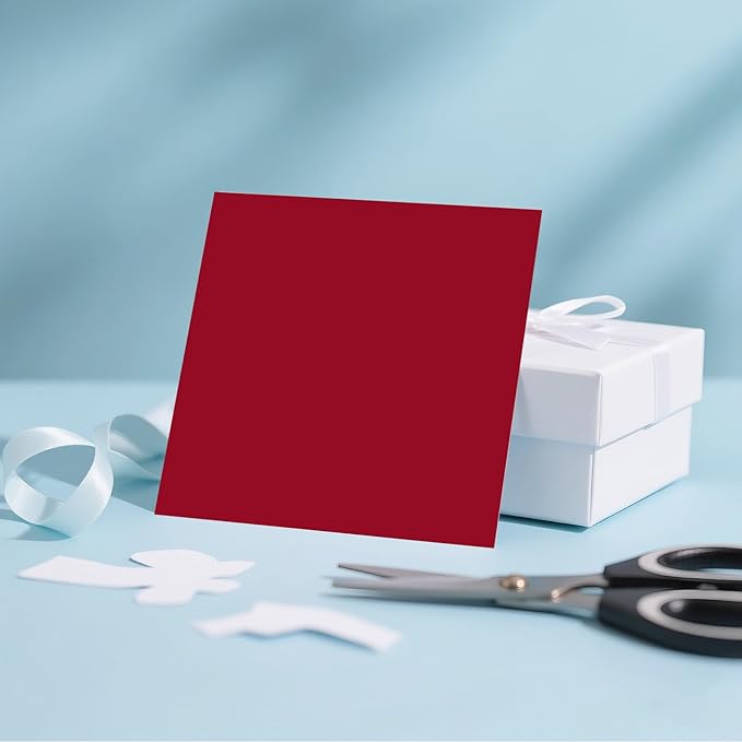 160 Sheets Cardstock Paper 8.5 x 11 Premium Weight 200gsm Dark Red Card Stock Paper for Printing, Crafts, Invitations | Smooth Printer Cardstock Paper | Bulk Construction Paper DIY & Professional Use