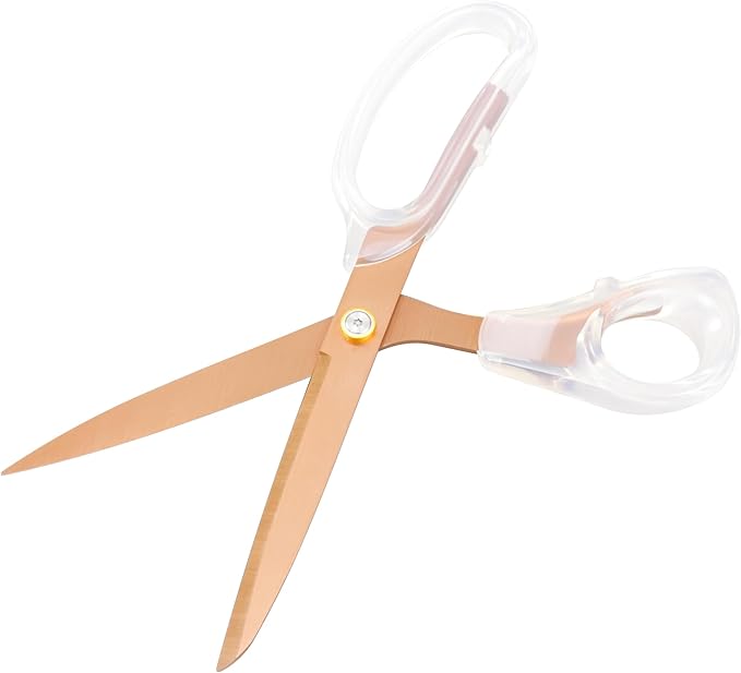 Rose Gold Sewing Scissors 9" Ultra-Sharp Titanium Coated Blades and Sharp All-Purpose Sewing Scissor, Office Scissors, Comfortable Handle Design, Versatile Usage