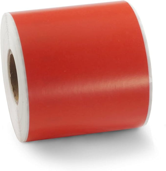 BETCKEY Colored Labels Compatible with Dymo 99019 (2-5/16" x 7-1/2") for Files, Folder and Binders, Compatible for Dymo LabelWriter Thermal 450, 4XL & Zebra Desktop Printers [1 Roll, 150 Labels, Red]