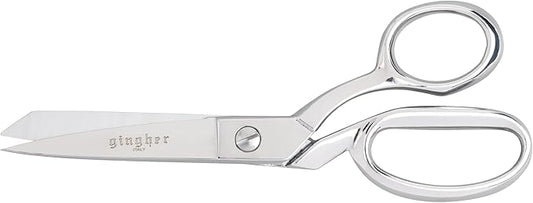 Gingher Dressmaker's Fabric Scissors with Protective Sheath - 7" Stainless Steel Shears - Sharp Knife Edge Fabric Scissors - Silver