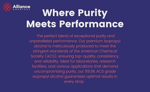Isopropyl Alcohol 99.9% - ACS Reagent Grade - 4 Quarts w/Spray Tops - Ultra High Purity Lab Grade Solvent - Rubbing Alcohol for Medical, Lab Equipment & Electronics - Made in The USA