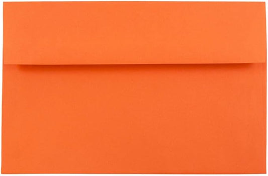 JAM PAPER A8 Colored Invitation Envelopes - 5 1/2 x 8 1/8 - Orange Recycled - Bulk 1000/Carton