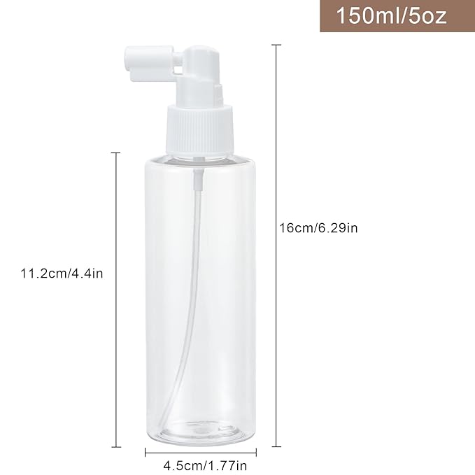 Yebeauty 6 Pack Refillable Travel Size Spray Bottle Plastic Empty Fine Mister Small Spray Bottles with Tight Cap Long Mouth TSA Approved Sprayer Atomizer for Hair Perfumes Cleaning, 150ml/5oz Clear