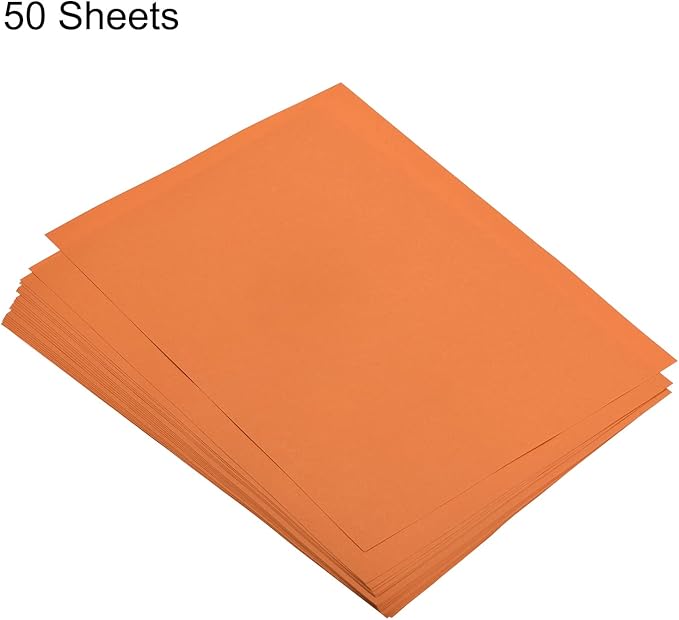 MECCANIXITY 50 Sheets Colored Copy Paper 8.5 x 11 Inch Printer Paper 80gsm Orange Red for Office Printing, Document Copying, Invitations, Forms, Art Projects
