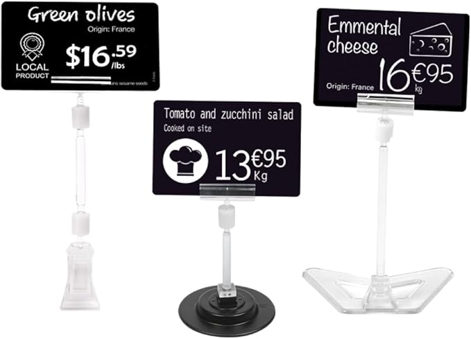 Price Tag Access - Card Printing Pack - Durable, Easy-to-Clean, Customizable Price Tag - Fast Monochrome One-Sided Printing - Includes Printer, Design Software, Black Cards and White Ribbon