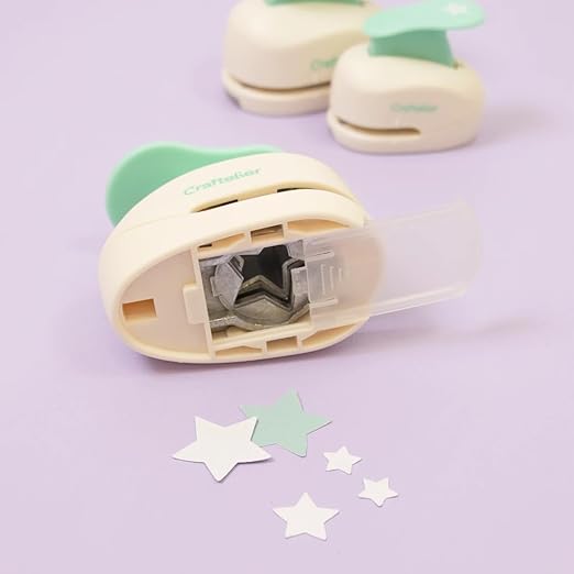 Craftelier - Star Hole Punch Set – 3/8", 5/8" & 1" Star Hole Puncher for Paper Crafts | Shape Hole Puncher for Scrapbooking, DIY Cards & Journals | Craft Punch Set for Paper