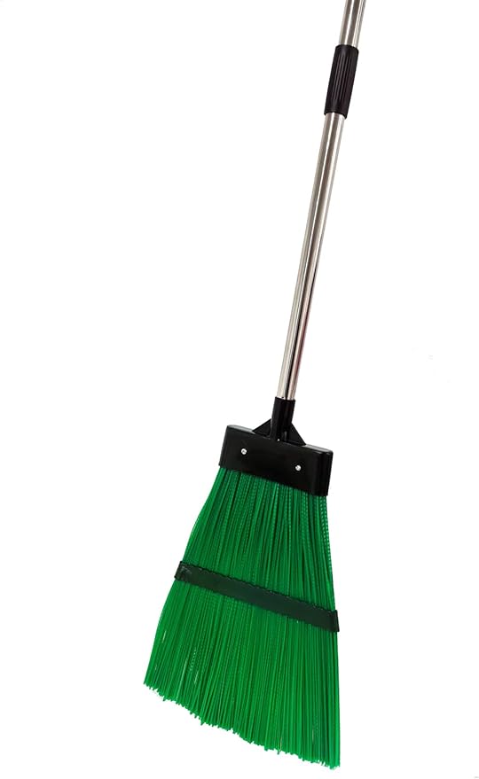 Xifando Courtyard Broom-Heavy Duty Broom Long Handle Outdoor Commercial Angle Broom for Courtyard Ourdoor Travel Camping