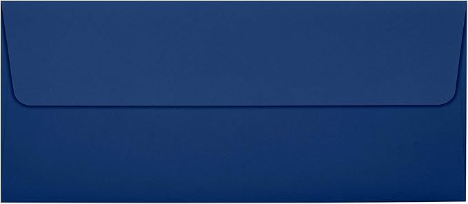 LUXPaper #10 Business Envelopes | Peel & Press | 4 1/8" x 9 1/2" | Navy Blue | 80lb. Text | 50 Qty