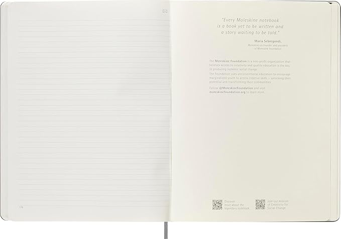 Moleskine Smart Notebook, Smart Writing System, Digital Notepad with Hard Cover, Ruled Pages and Elastic Closure, Size Extra Large 19 x 25 cm, Colour Black