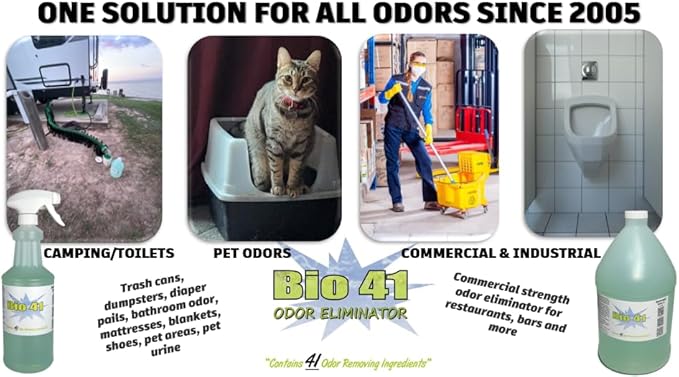 Bio 41 Odor Eliminator - Commercial Strength Odor Eliminator - Neutralizer - Deodorizer - Smell Remover - One Gallon