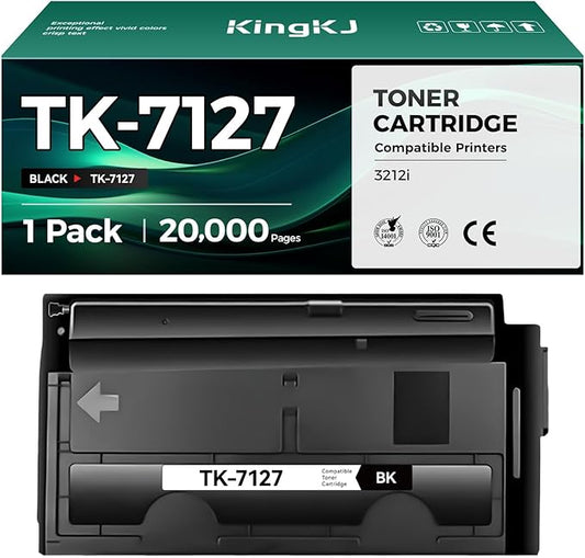 TK7127 TK-7127 Toner Cartridge Black 1-Pack High Capacity Replacement for Kyocera TK7127 TK-7127 1T02V70USJ Compatible with Kyocera TASKalfa 3212i Multifunctional Printer,20,000 Pages Monochrome Ink
