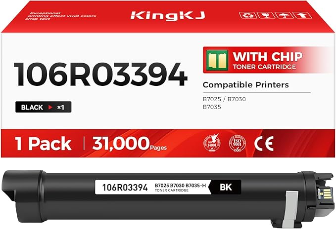 VersaLink B7025 B7030 B7035 106R03394 Black High Capacity Toner Cartridge 1-Pack Replacement for Xerox 106R03393 Toner Compatible with Xerox VersaLink B7025 B7030 B7035 Laser Printer Ink All-in-One