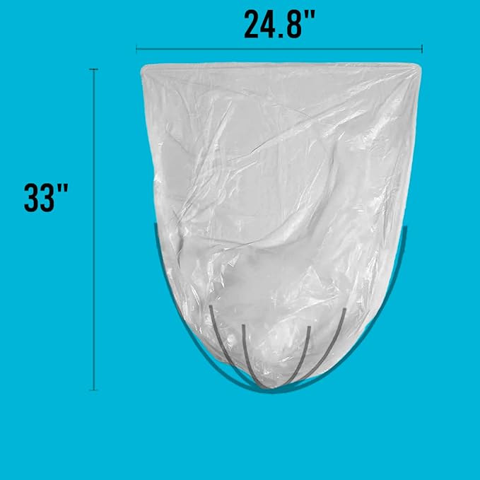 BEIDOU-PAC Trash Bags 13 Gallon, 1000 Count Bulk Value Pack, Clear Plastic Recycling Garbage Bags, Multi-purpose Tall Kitchen Trash Bags Can Liners for Business Home Commercial and Industrial