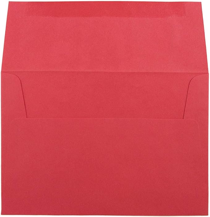 JAM PAPER A8 Colored Invitation Envelopes - 5 1/2 x 8 1/8 - Red Recycled - Bulk 500/Box