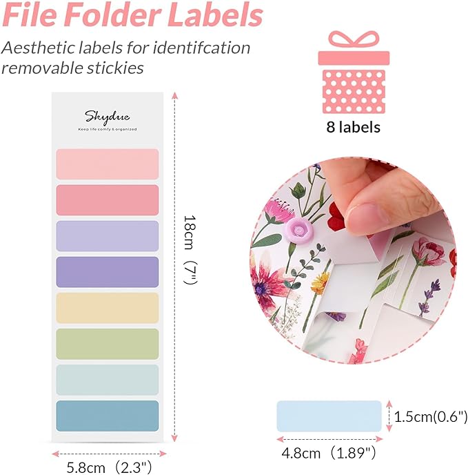 SKYDUE Expanding File Folder with 5 Pockets, Accordion File Organizer,Portable Receipt Paper Documents Organizer,Letter Size Filing Folder School Office Supplies,White