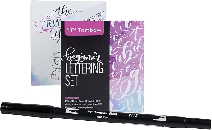 Tombow 56190 Beginner Lettering Set. Includes Essential Tools to Start Hand Lettering