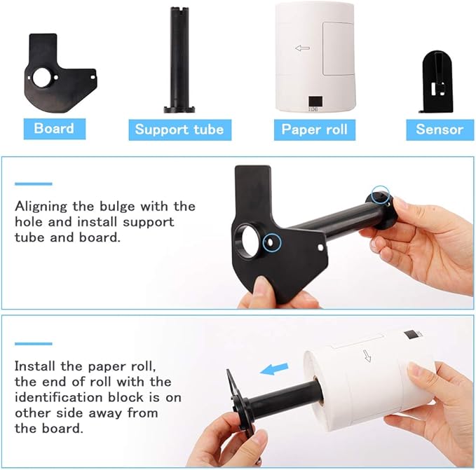 Label KINGDOM Replace for Brother DK-1241 Die-Cut Large Shipping Label, 4" x 6" (102 mm x 151 mm) 200/Roll for Thermal QL-1100 QL-1110NWB Label Printer (3 Paper Roll+1 Reusable Cartridge)