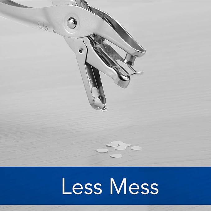 Swingline 1 Hole Punch, Hole Puncher, 5 Sheet Punch Capacity, Classic, Chrome 20-Pack (74005)