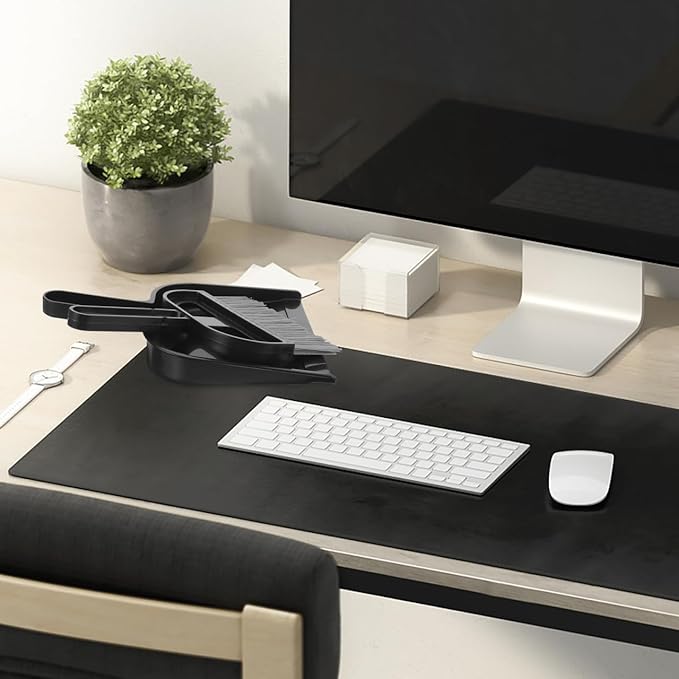 Ipetboom Keyboard Cleaning Brush and Mini Dustpan Set Compact 2-Piece Desktop Cleaning Tool for Laptops Keyboards Drawers and Small Spaces Black 8.46 X 6.29 Inches