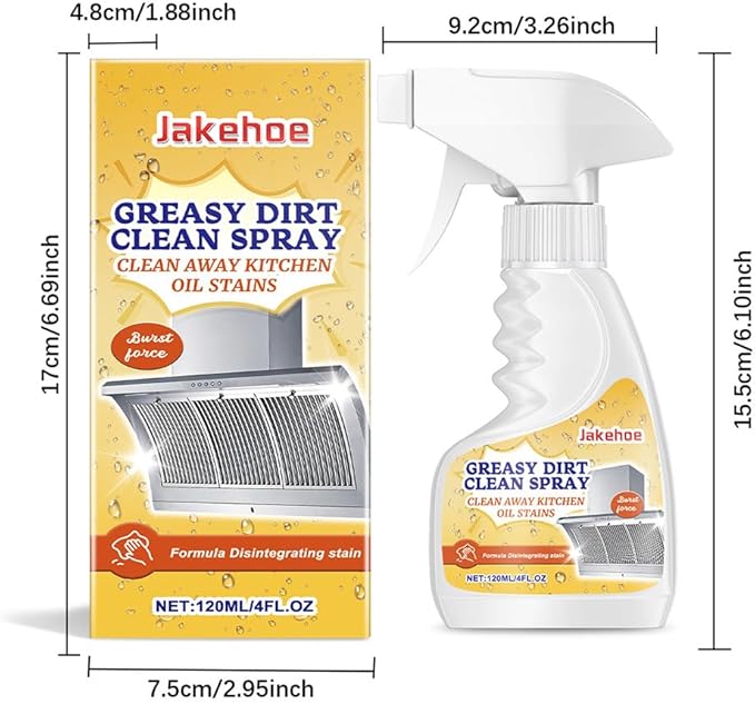 Multifunctional Powerful Kitchen Foam Cleaner, 2025 New All Purpose Oil Stain Cleaning Spray, Powerful Degreasing, Gentle Formula, Perfect Forovens, Grills And Microwaves (2)