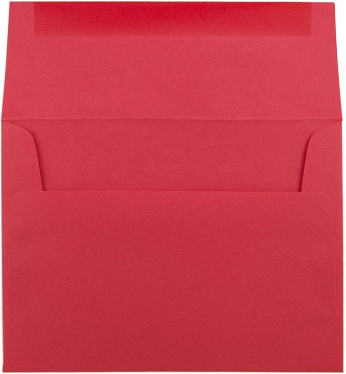 JAM PAPER A6 Colored Invitation Envelopes - 4 3/4 x 6 1/2 - Red Recycled - Bulk 500/Box