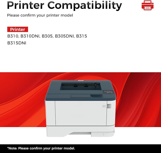 B310 B315 B305 Black Toner Cartridge High-Yield with chip 1-Pack Replacement for Xerox 006R04376 006R04377 006R04378 Toner Compatible with Xerox B310 B310DNI B305 B305DNI B315 B315DNI Printer Ink Copy